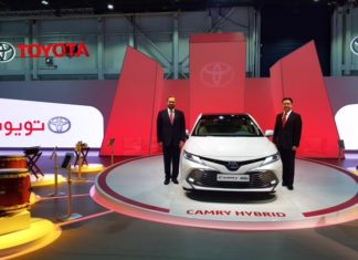 Camry 2018 Hybrid Electric Vehicle makes appearance at Dubai Motor Show