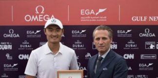 Li Haotong wins the 2018 OMEGA Dubai Desert Classic