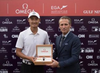 Li Haotong wins the 2018 OMEGA Dubai Desert Classic