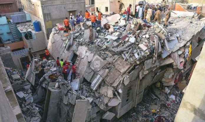 Karachi Pakistan building collapse