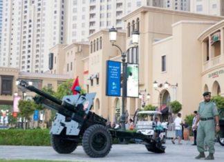 Dubai Police set up Ramadan cannons Dubai Police Ramadan cannons