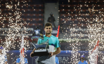 Aslan Karatsev wins Dubai Duty Free Tennis Championships Aslan Karatsev Defeats Lloyd Harris To Win Dubai Duty Free Tennis Championships