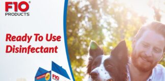 F10 Ready to Use Disinfectant offers quick sanitation with efficiency F10 Ready to Use Disinfectant offers quick sanitation with efficiency