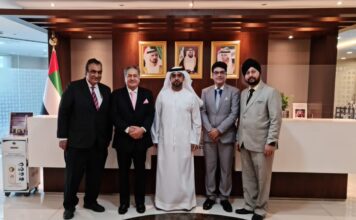 Dubai emerging as gateway for Indian ICT products to Middle East and Africa: ESC India chief Dr. Ashraf Mahate, Chief Economist, Trade and Export Development, Dubai Exports, Mr Kamal Vachani, Regional Director, ESC, H.E. Mr Mohammad Al Kamali, Deputy CEO, Dubai Exports, Mr Sandeep Narula, Chairman, ESC and Mr Gurmeet Singh, Executive Director, ESC.
