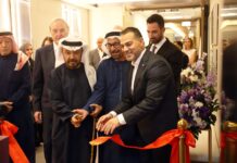 Al Bandar Rotana introduces ultra-private ‘indoor plunge pool suites’ in the heart of Dubai Mohammed Joan Al Badie, Chairman of Al Ain Ahlia Insurance; Nasser Al Nowais, Chairman of Rotana Hotel Management; Mohammed Mazhar Abdul Rahman Hamadeh, Chief Executive Officer of Al Ain Ahlia Insurance; Philip Barnes Chief Executive Officer of Rotana Hotel Management, Eddy Tannous, Chief Operation Officer of Rotana Hotel Management and Ayman Ashor, General Manager of Al Bandar Rotana and Al Bandar Arjaan by Rotana.