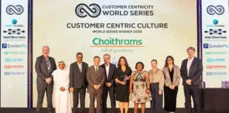 Choithrams wins global customer service award as NPS rises 23 points Choithrams representatives at the Customer Centricity World Series 2026 awards.