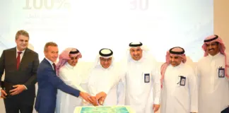 Saur records 30 million safe man-hours in Saudi water operations Representatives mark Saur’s 30 million safe man-hours milestone at an NWC recognition ceremony.